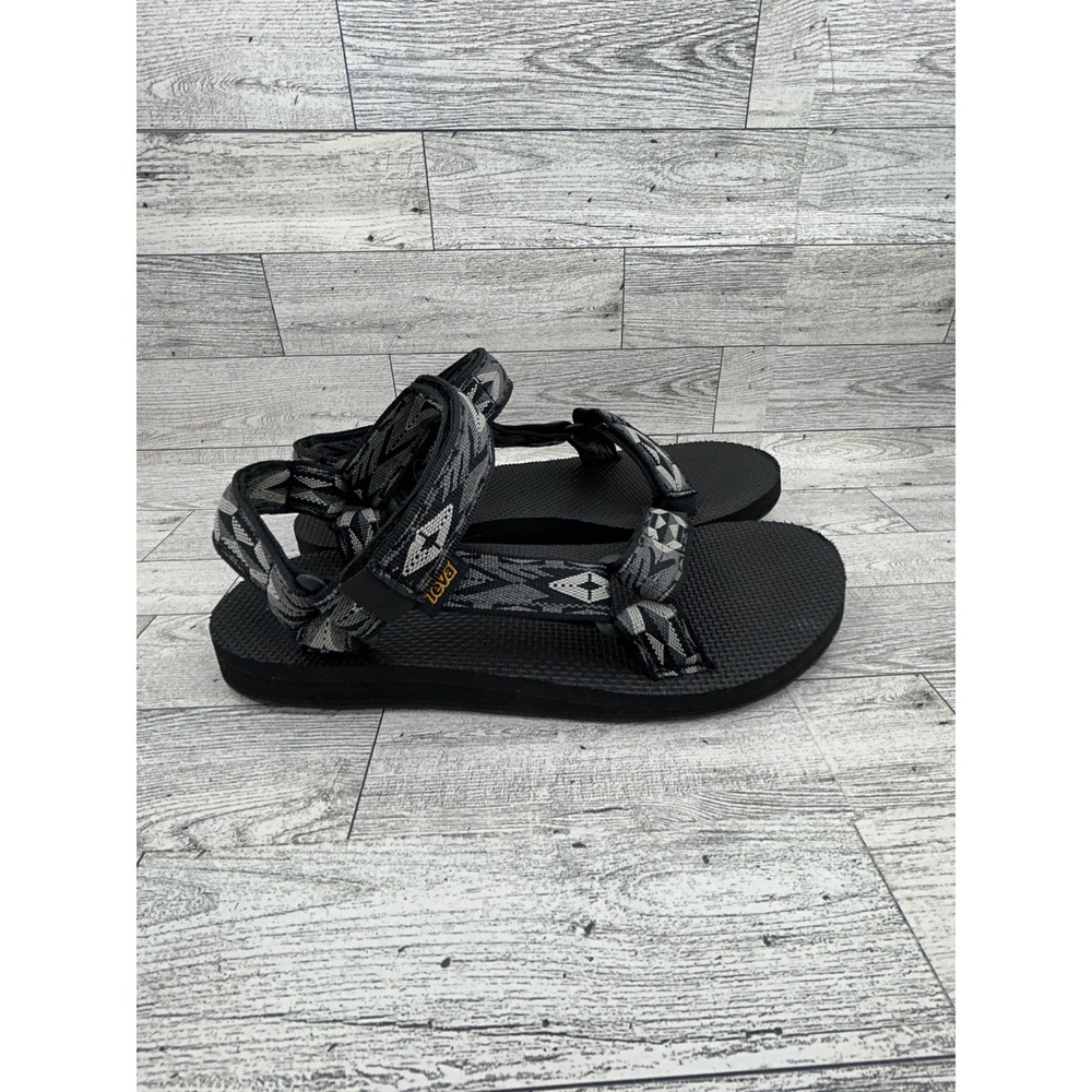 Teva Original Universal Sandals Black Geometric Strap Sport Outdoor Size 7 - Picture 8 of 10